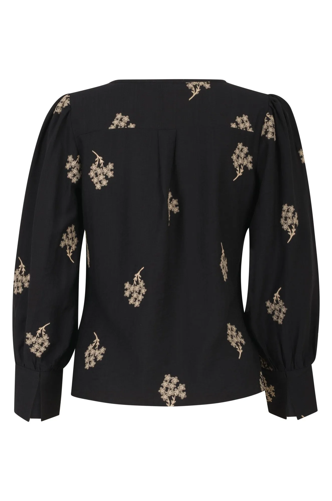 NonBindingCollar Lean Glow Top | BLACK FLOWER | 0033B1