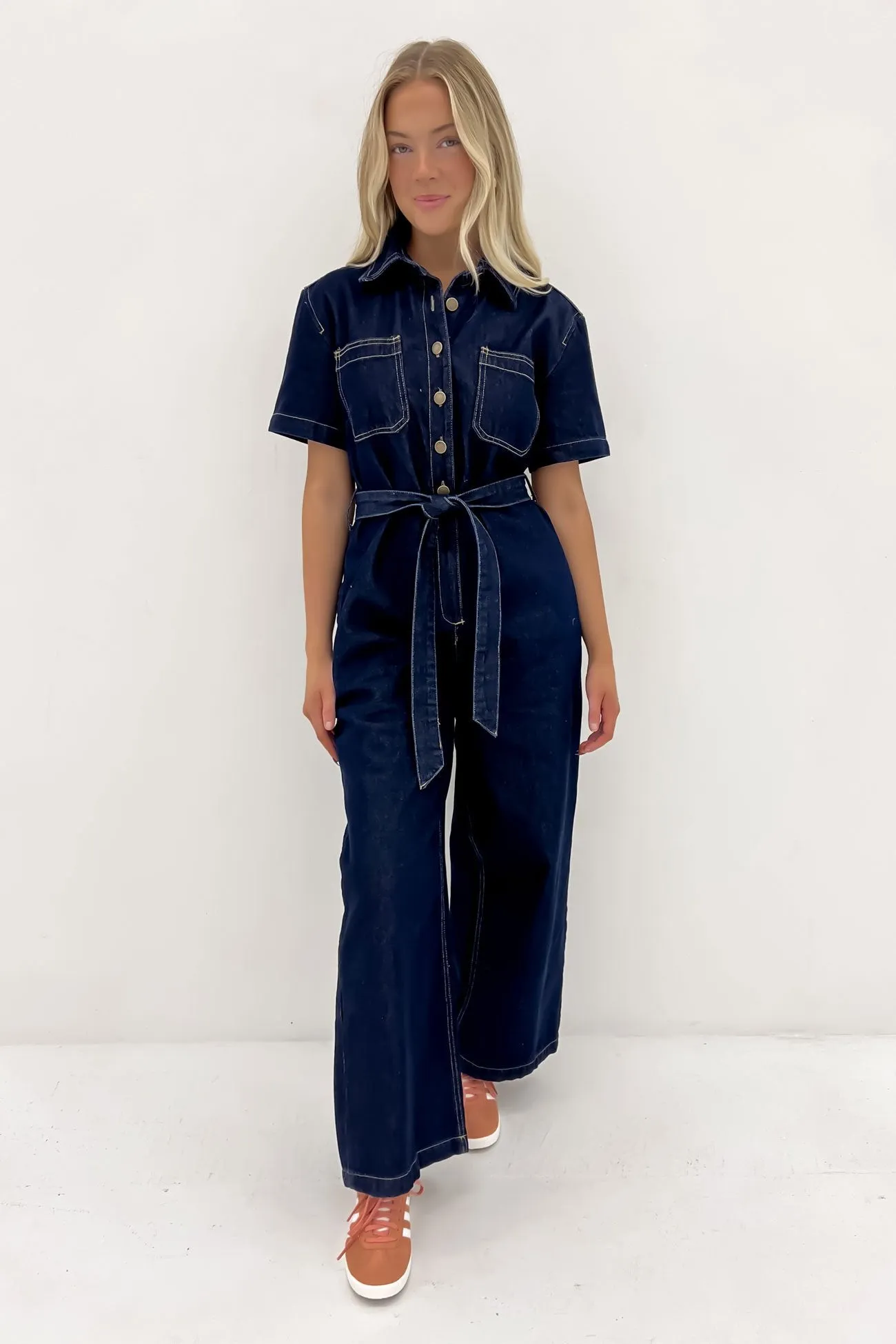Work Mix Lorena Jumpsuit Indigo Denim