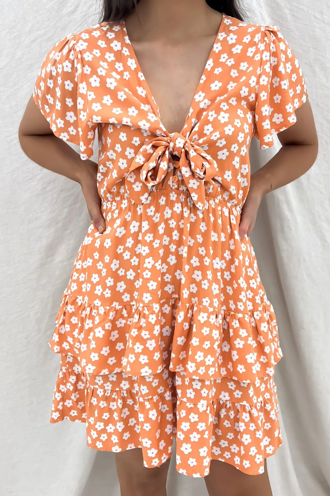 Gentle Look Lottie Mini Dress Orange
