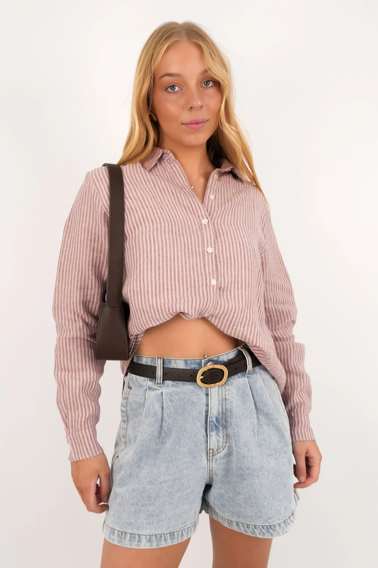 Fun and Comfortable discount offer Louella Shirt Pink Stripe