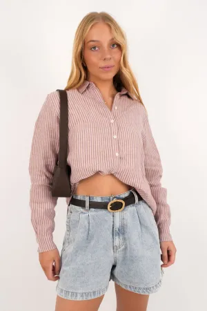 Fun and Comfortable discount offer Louella Shirt Pink Stripe