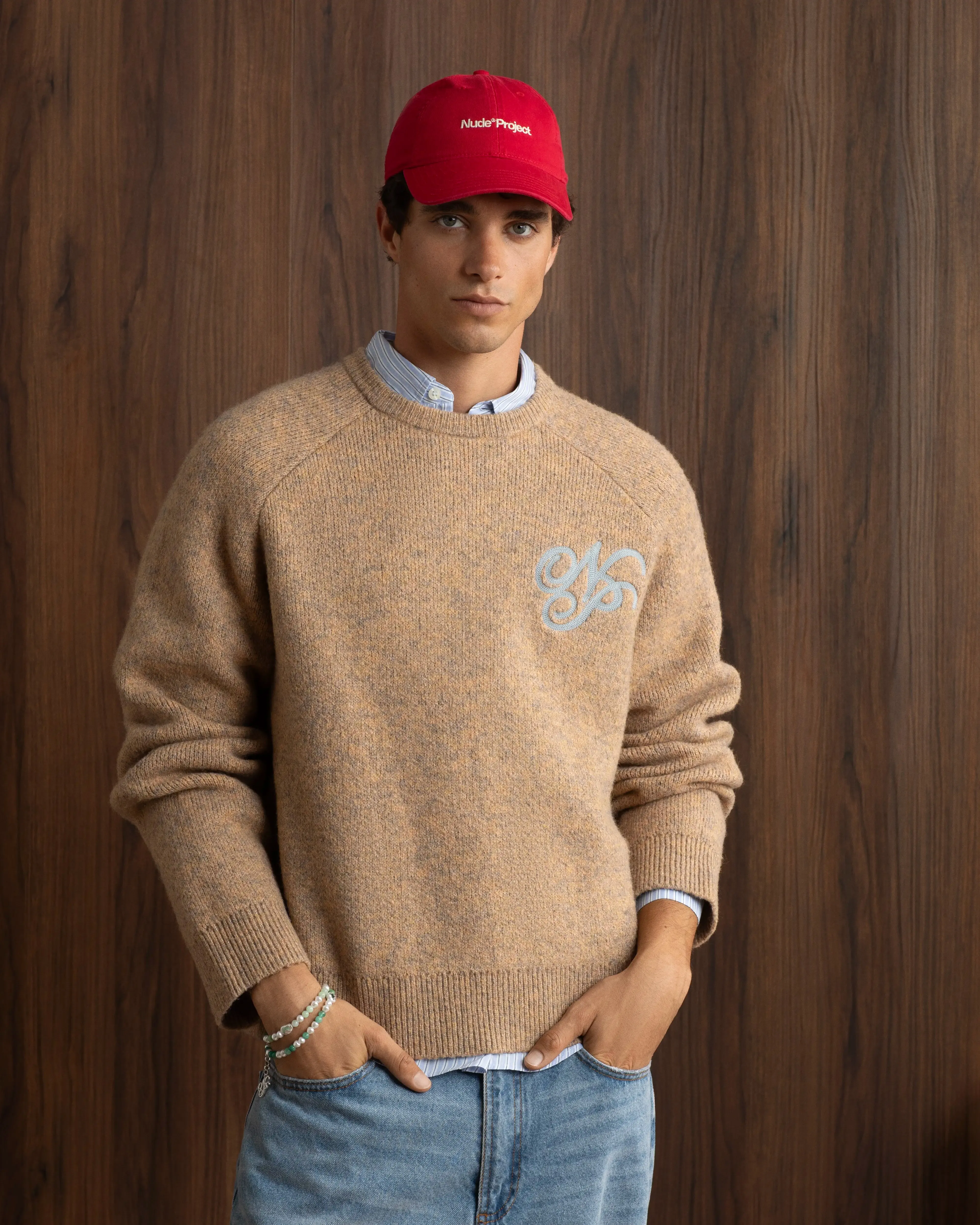 FadeResistant Yarn Cozy Layer Le Marais Knit Sweater Sand