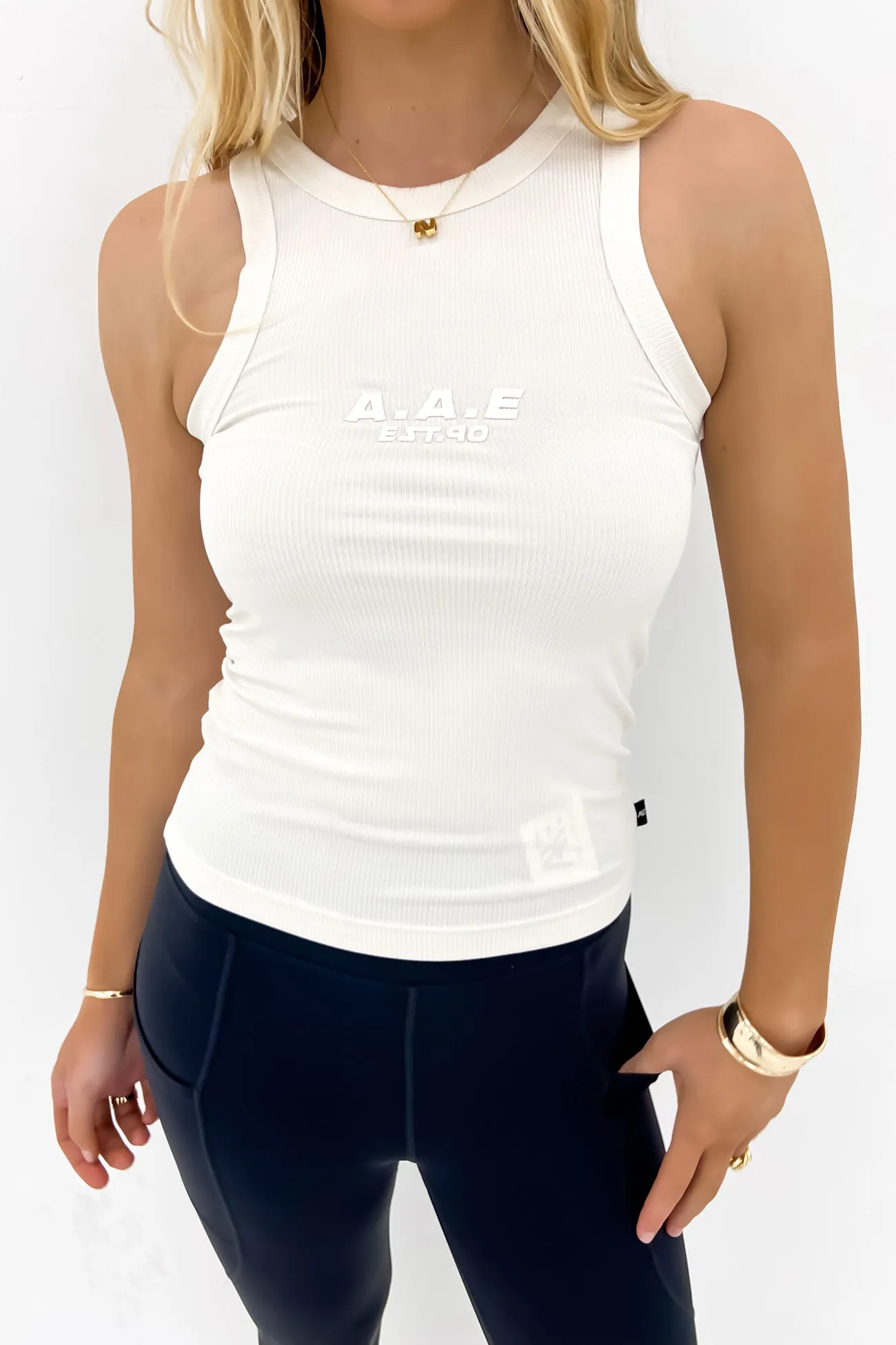 AntiSlip Grip Next Core Luxe Active Tank Vintage White