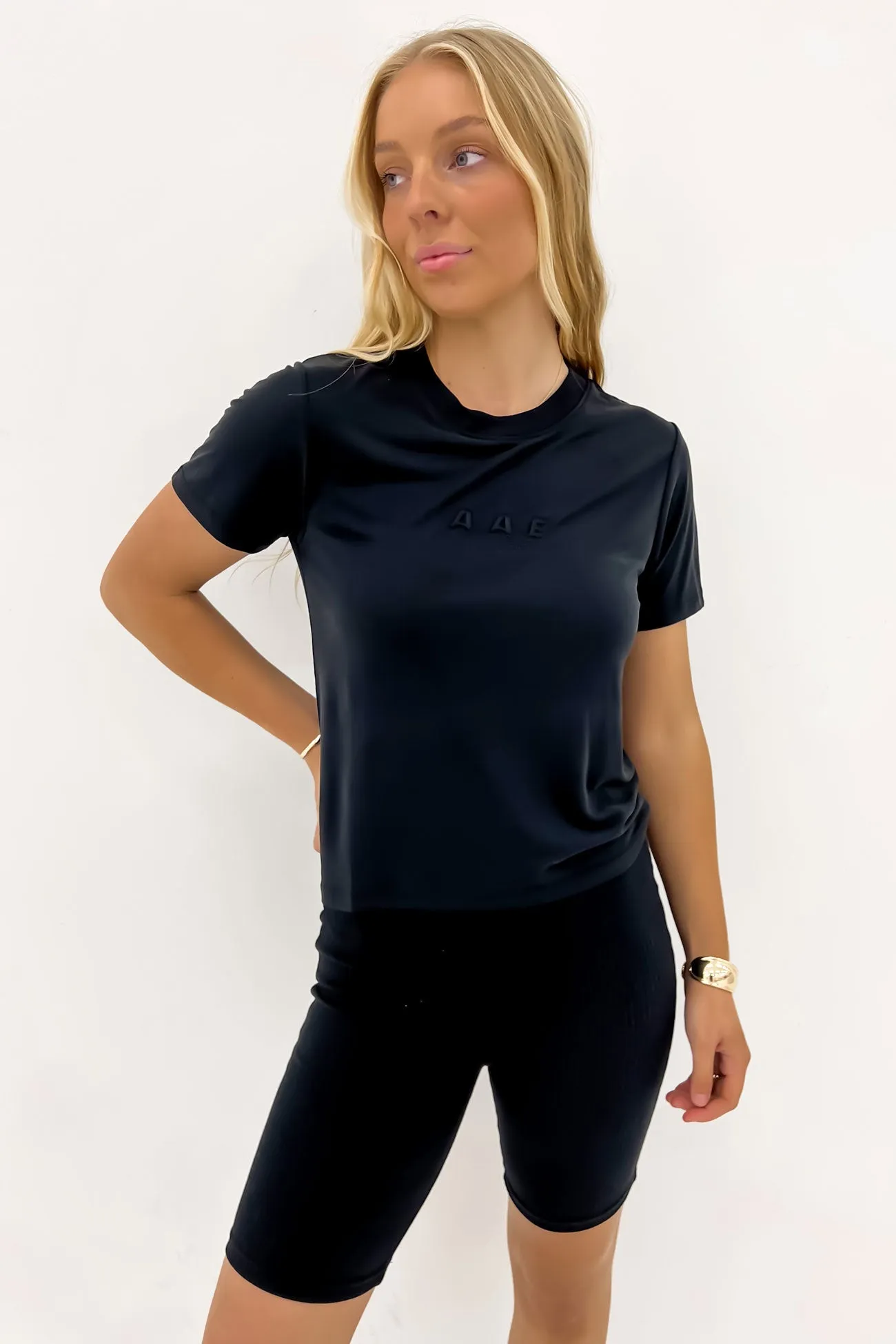 Cozy Touch Luxe Active Tee Black