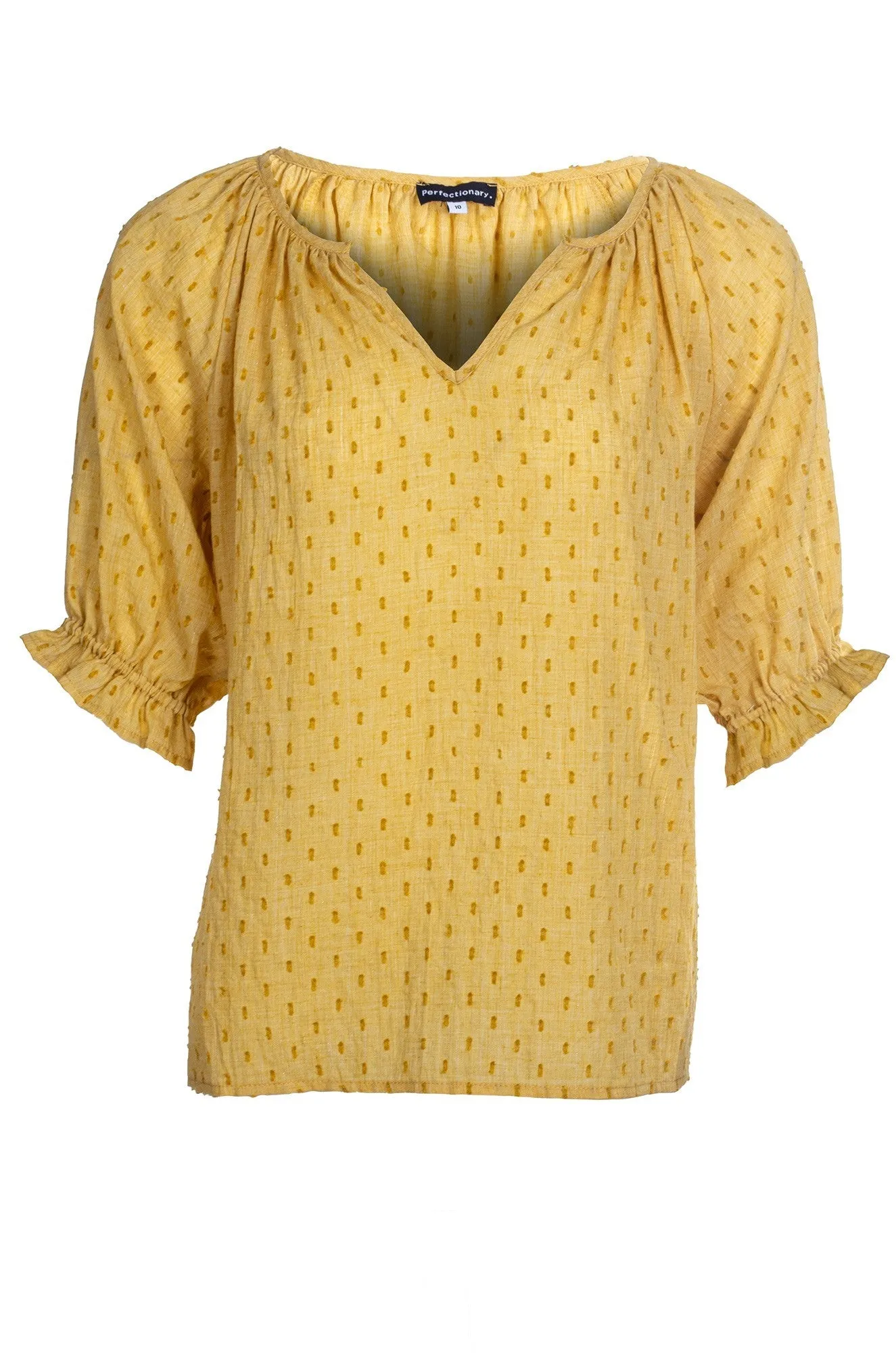 Poly Cotton Dobby Top | SUN | 4671A1 WrinkleFree Material TaglessDesign