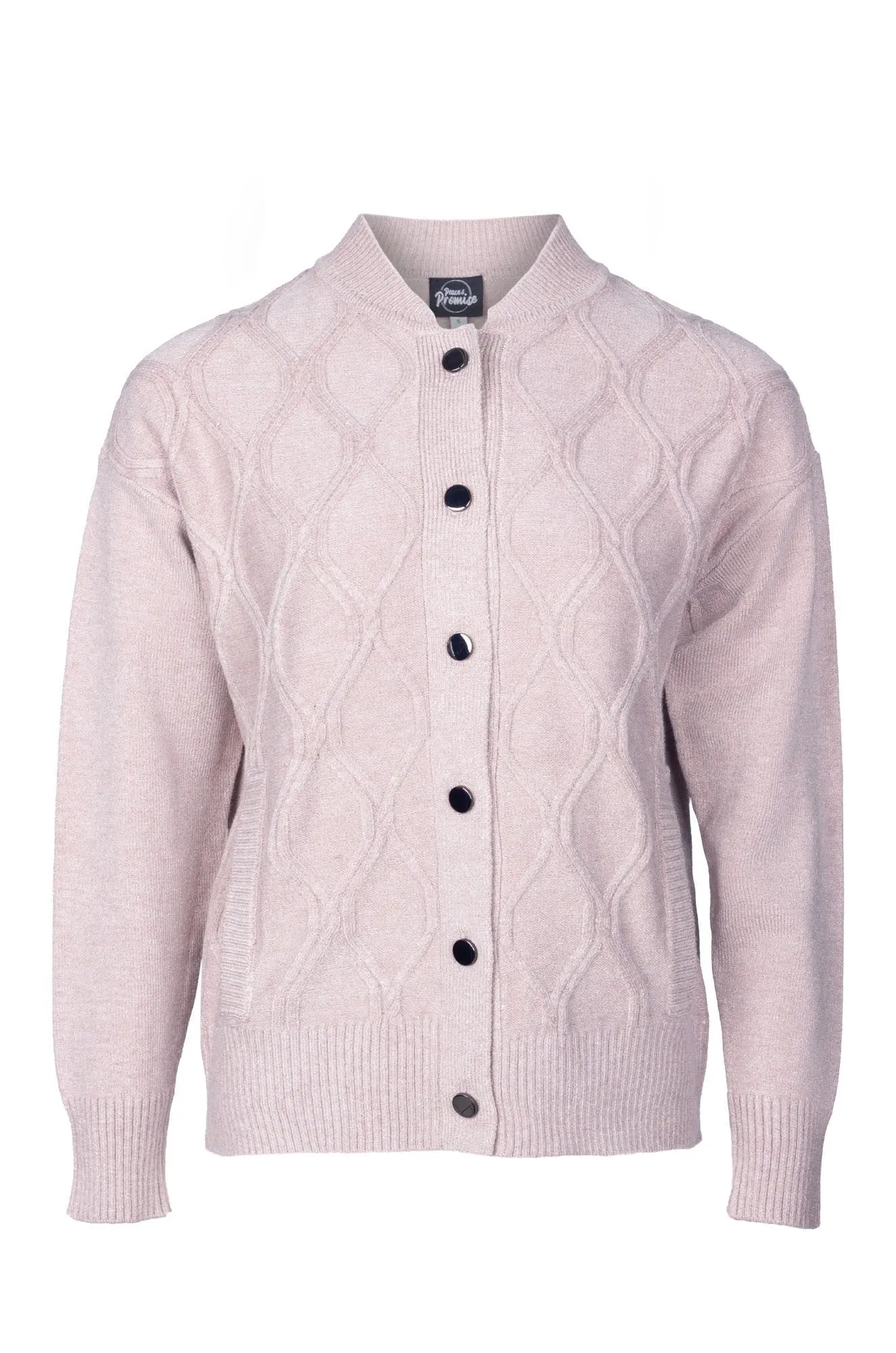 Luxe Knitwear Cardigan | Oatmeal Marle | 7332B1 Gym Safe Love Energy