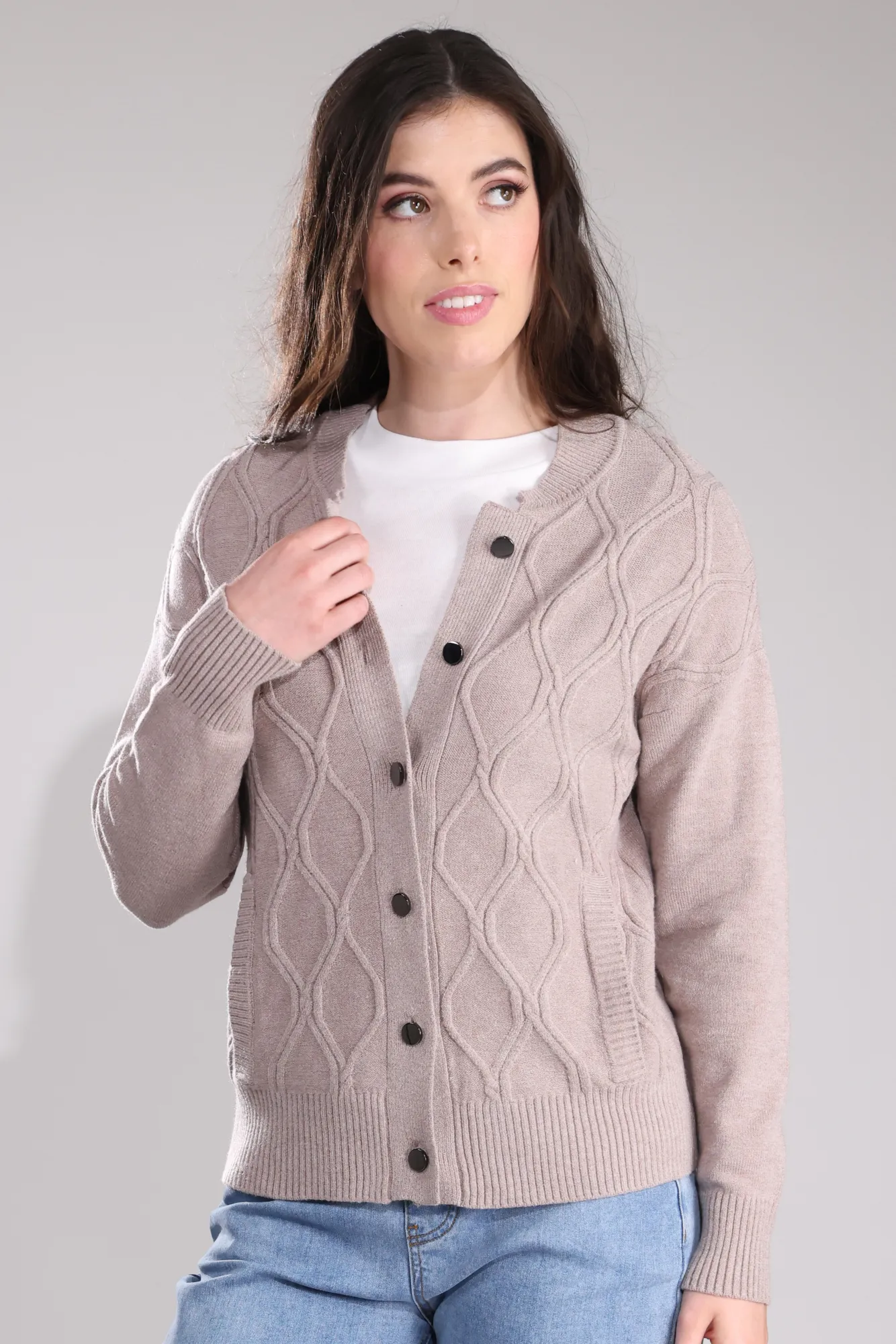 Casual Shoes Active Fit Luxe Knitwear Cardigan | Oatmeal Marle | 7332B1