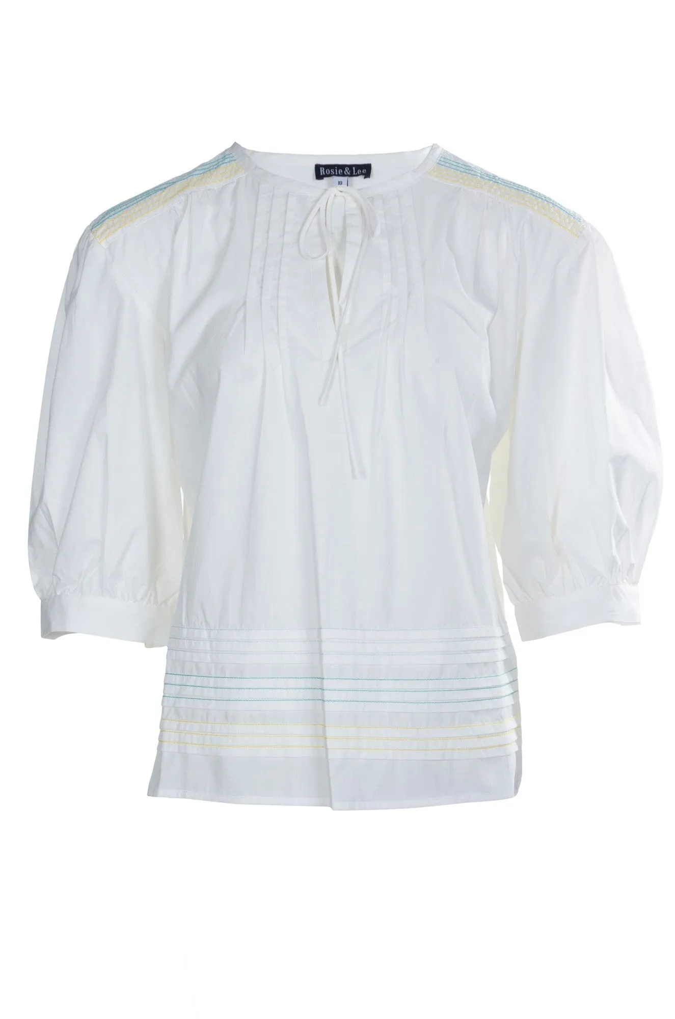 100% Cotton Voile Top | WHITE | 6422A1 Layered Skirt Desk Style