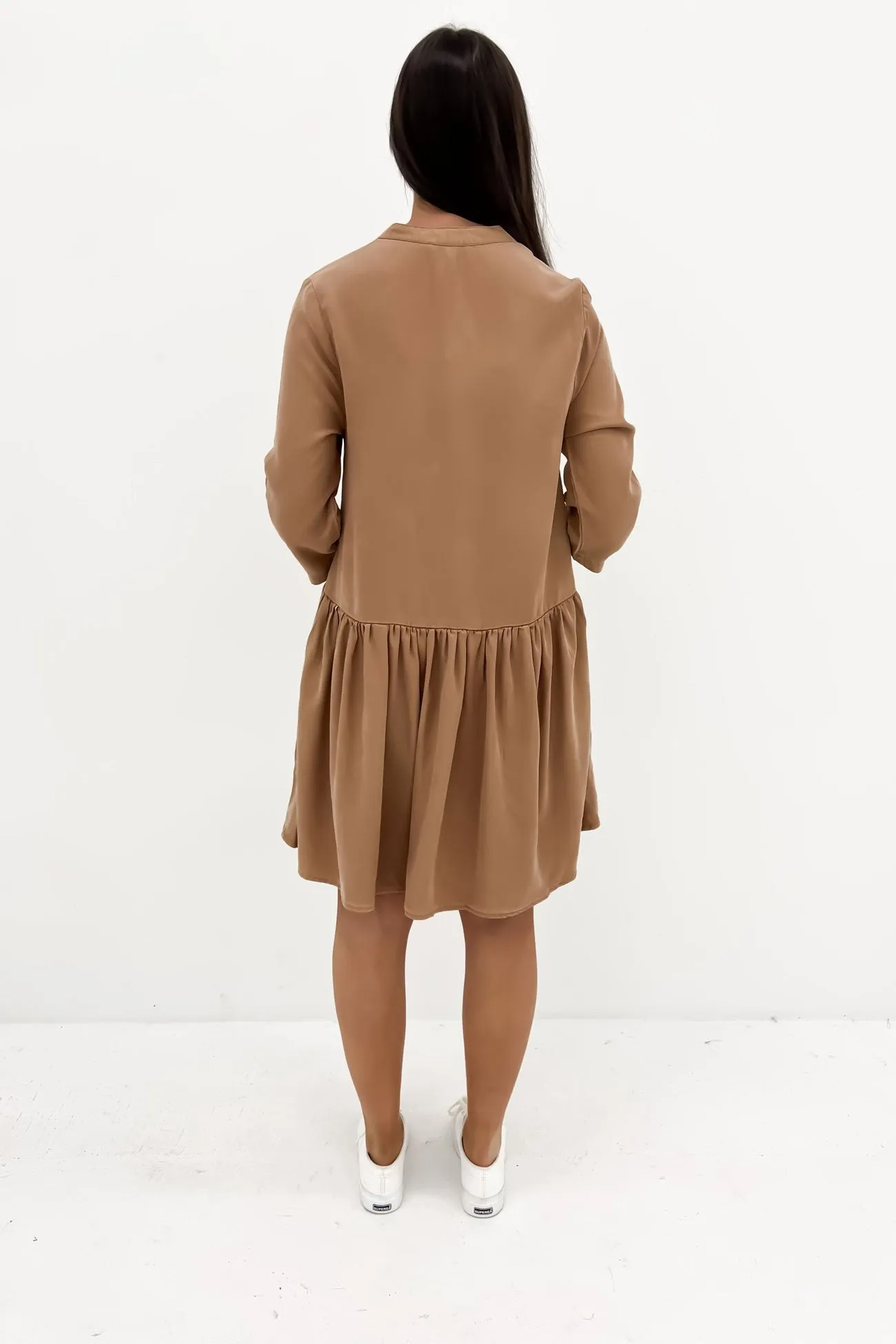 Willow Shirt Dress Tan Compressible