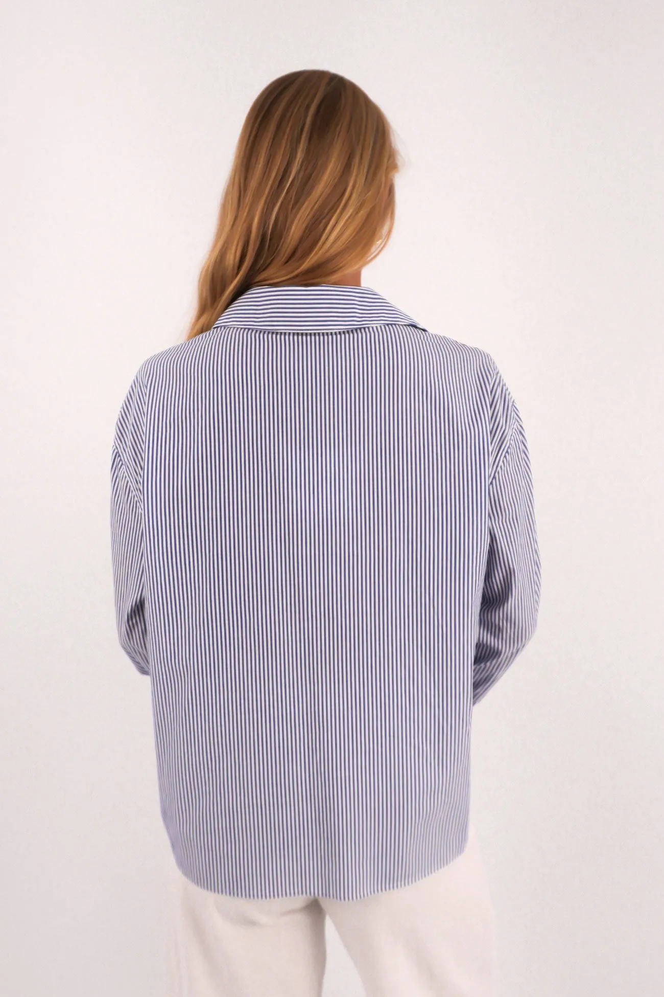 Active Lifestyle Abrasion Resistant Fabric Lydia Shirt Blue Stripe