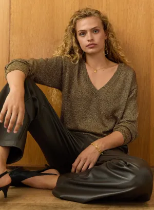 Lyra Sparkle V-Neck?Jumper QuickFabric Recovery Soft Touch Brushed Surface