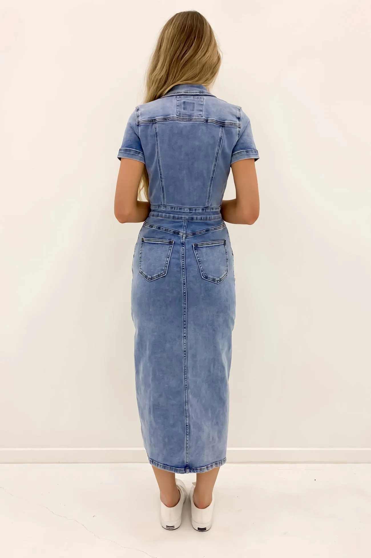 Street Mood Boston Midi Dress Light Blue