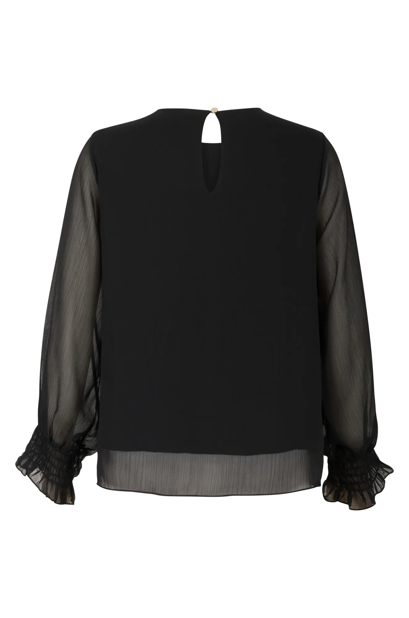 Made in Italy Chiffon Top | BLACK | 0301A1 Charm Core Soft Socks