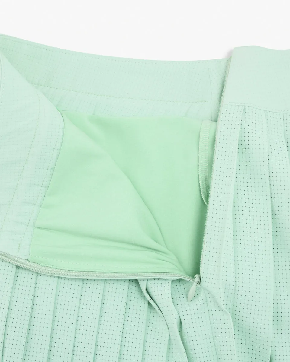 Magic Rib String Pleated Skirt - Mint Modern Outfit