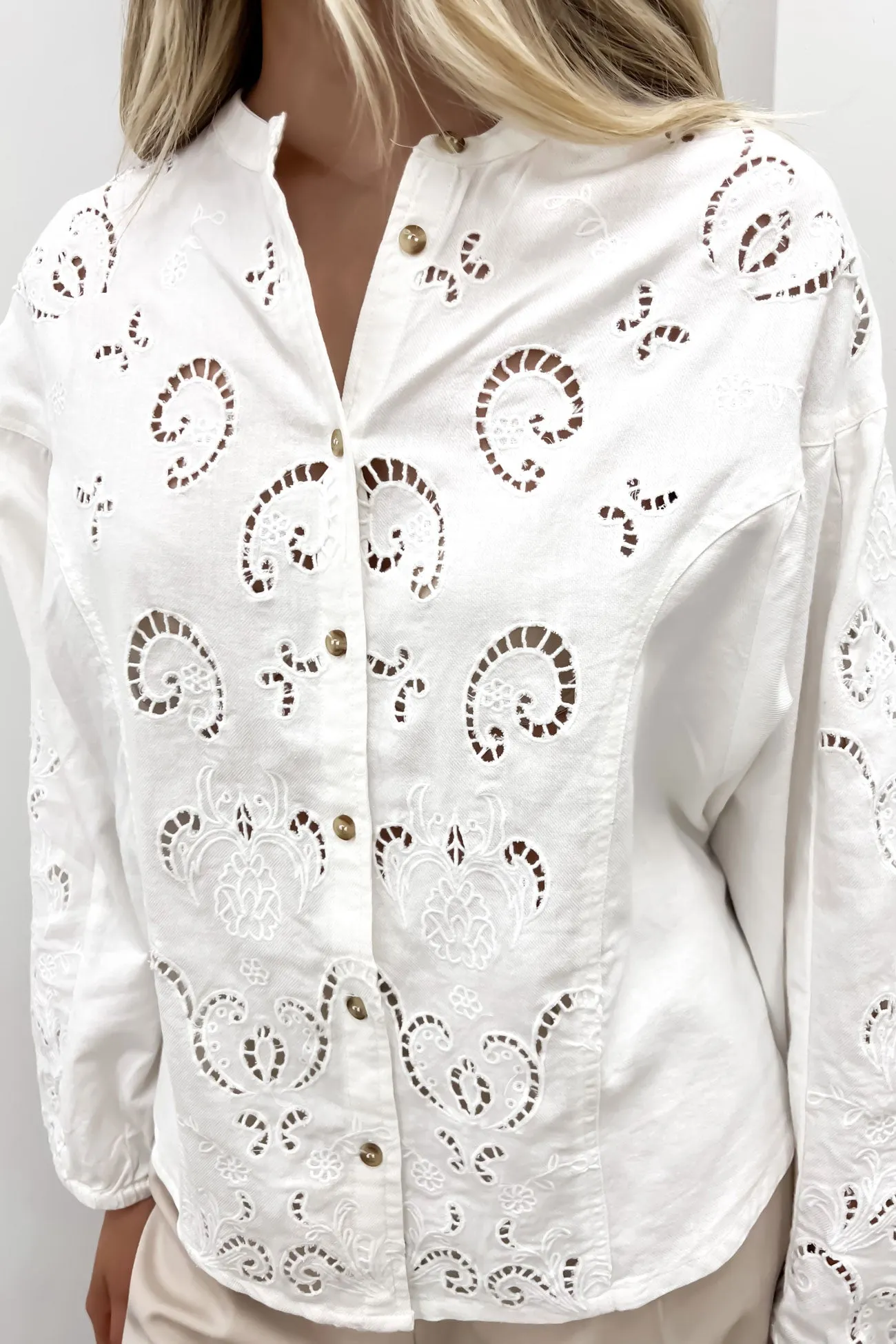 OdorControl Technology Marlow Blouse Egret