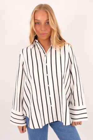 Natural Fiber Blend Marnie Shirt White