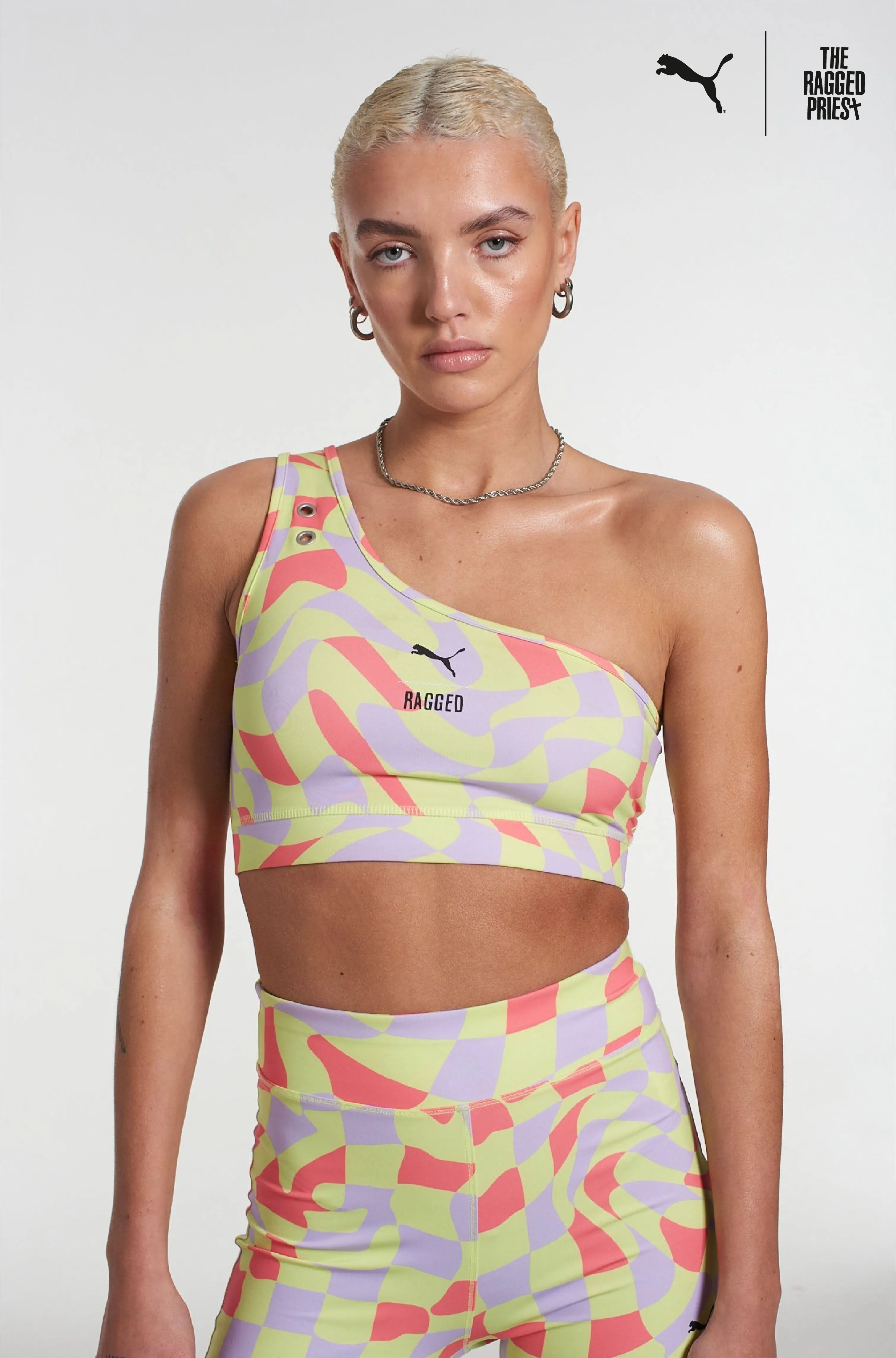 Timeless Wear Comfortable Tunic Puma X The Ragged Priest All Over Print Crop Top