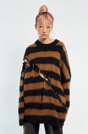 Menace Stripe Knit Mood Booster Breathable Texture