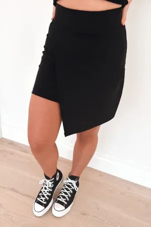 Leighton Flare Skirt Black Flat Lay Collar