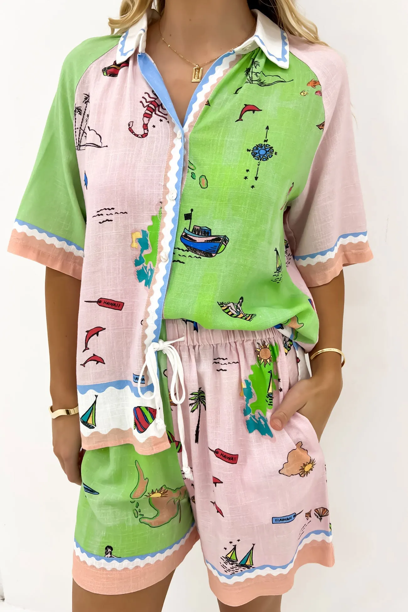 Pocket Design Mika Shirt Tahiti