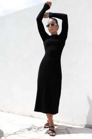 Flawless Waistband Miles Maxi Dress Black