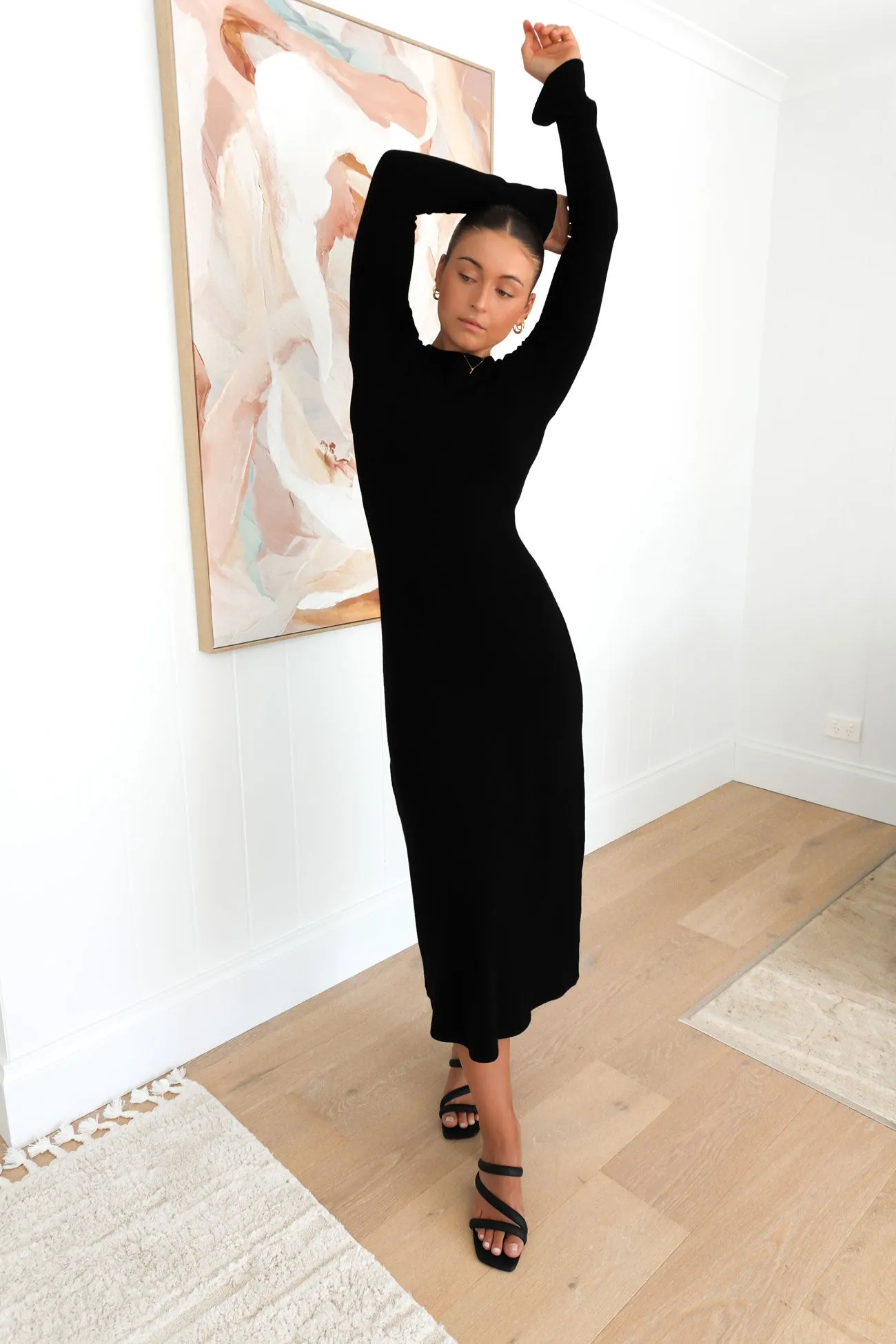 Miles Maxi Dress Black Flowing Design