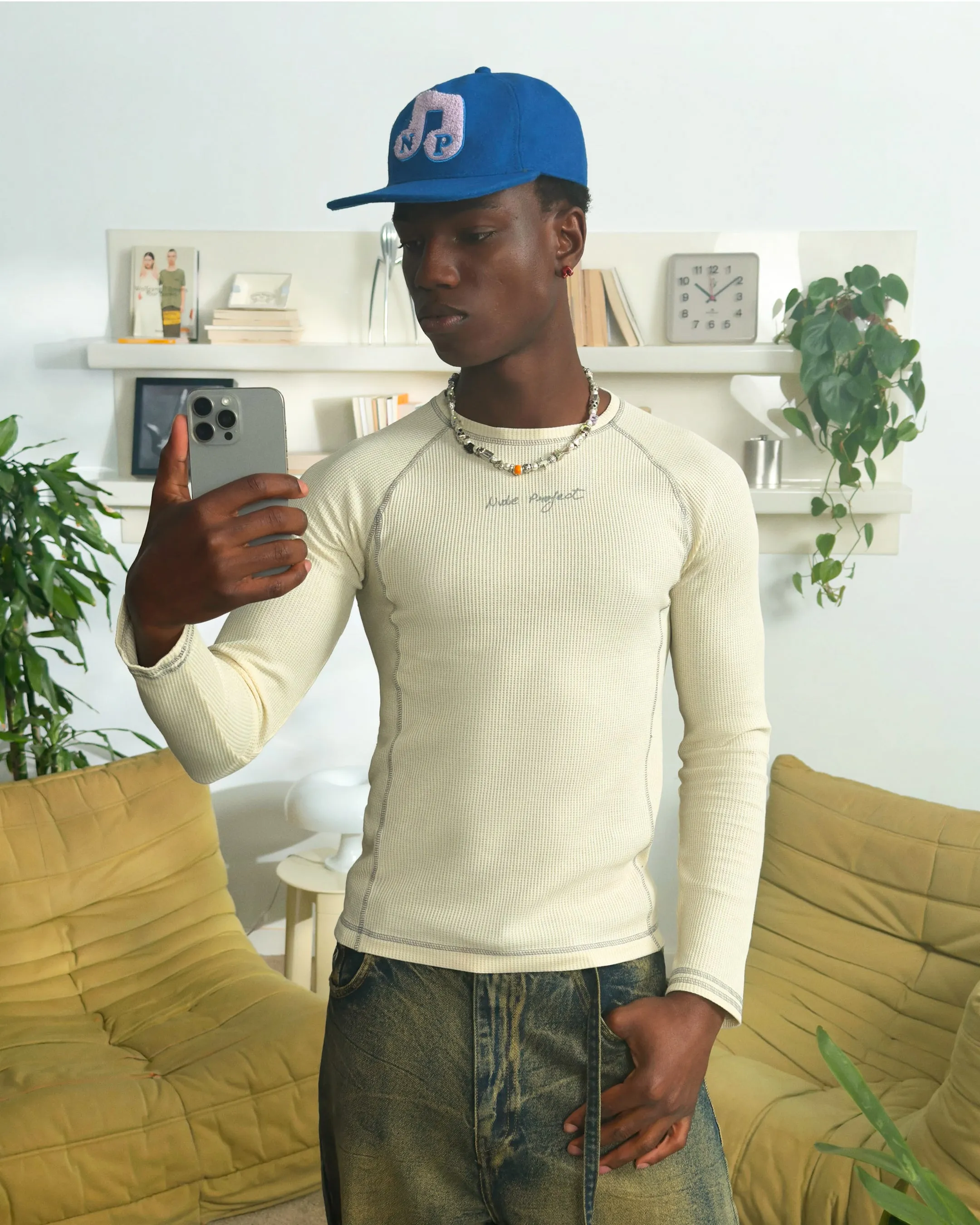 Gloss Fit CompactWeave Waffle Long-Sleeve Tee 2 Pack Marshmallow/Black