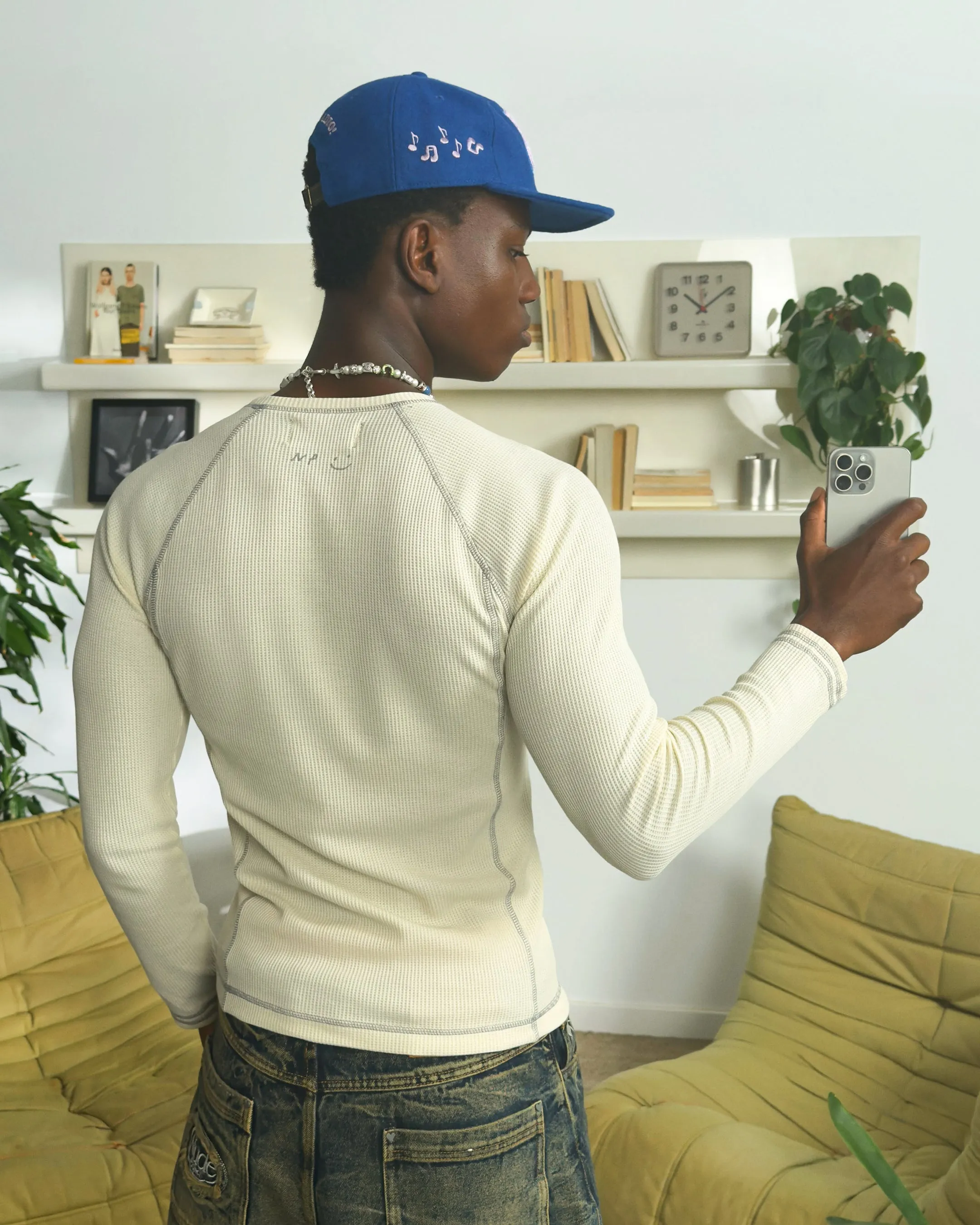 Functional Fashion Waffle Long-Sleeve Tee 2 Pack Marshmallow/Black