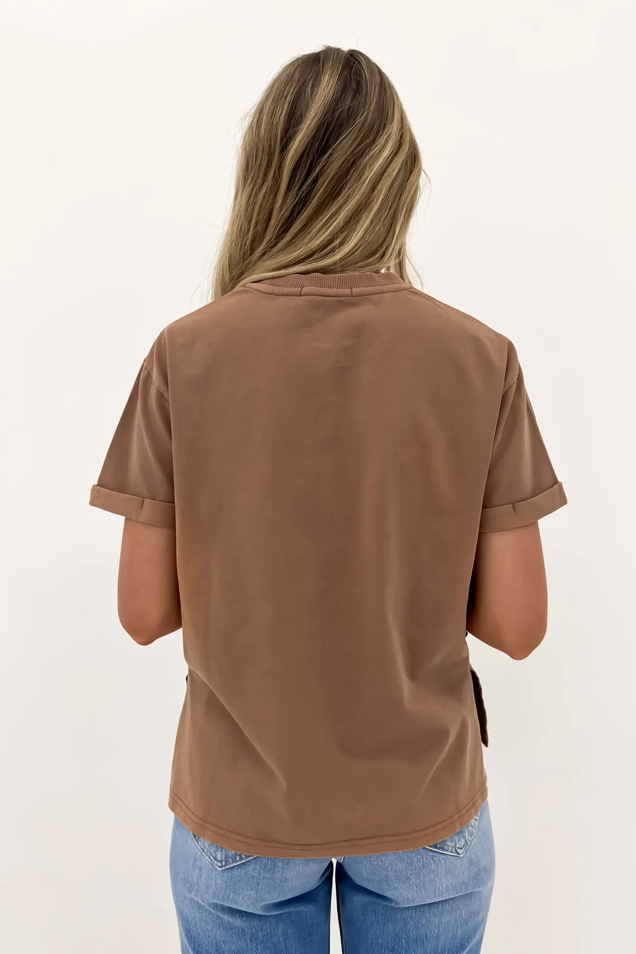 AAE Washed Tee Tan Sustainable Fibers Non Irritating Collar