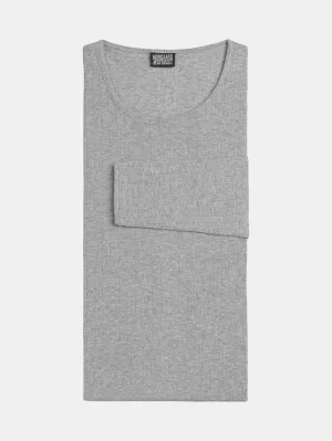 Versatile Top Durable Knitwear 101 Melange Tee L/S