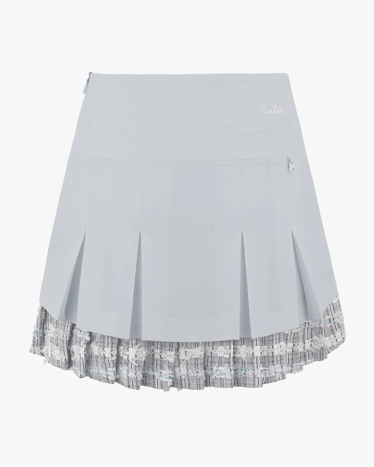 [Final sale] Malhia Kent Tweed Skirt - Grey Minimalist Layering