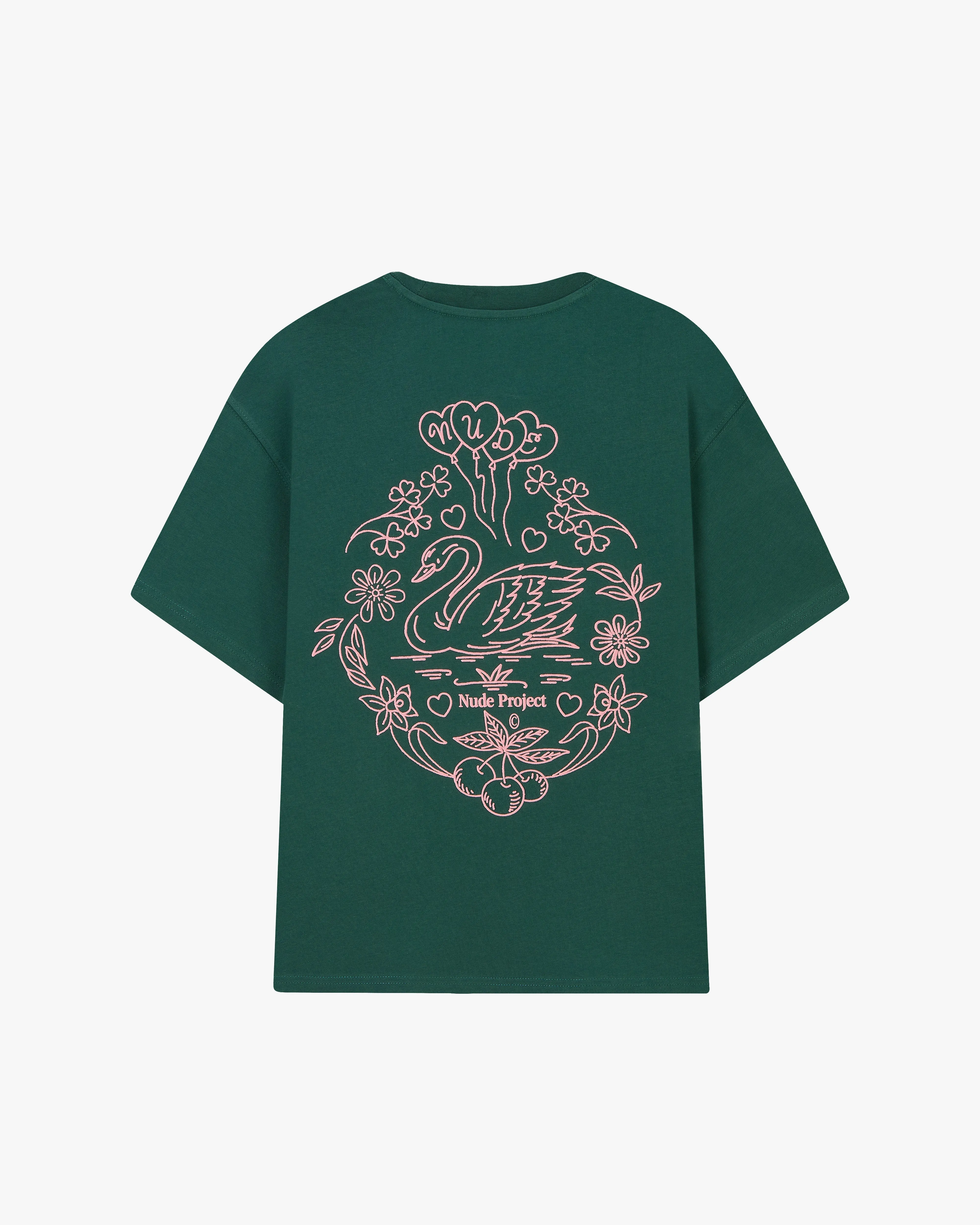 Swan Garden Tee Green Urban Pulse Downtown Cool