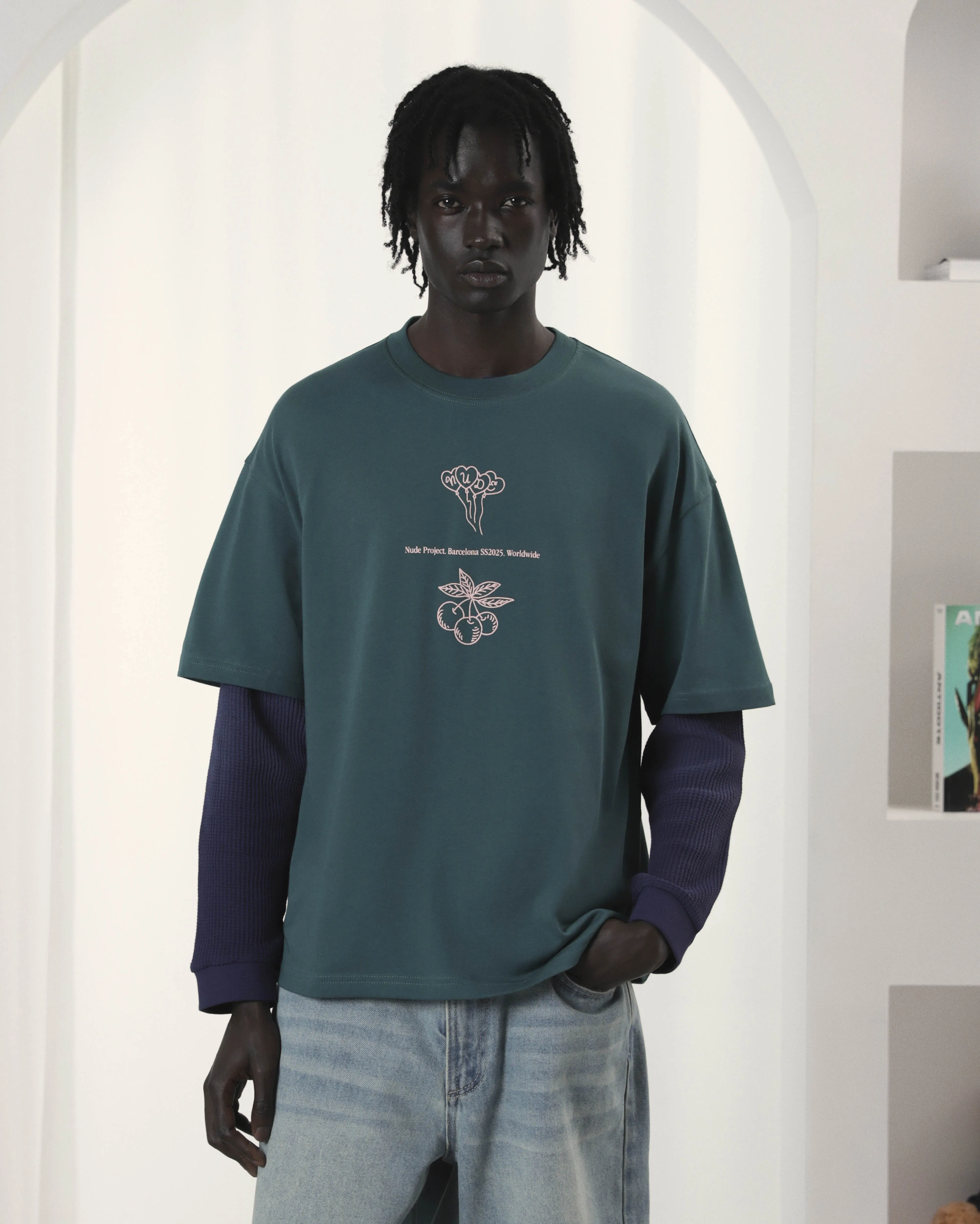 WaterRepellent Coating Swan Garden Tee Green