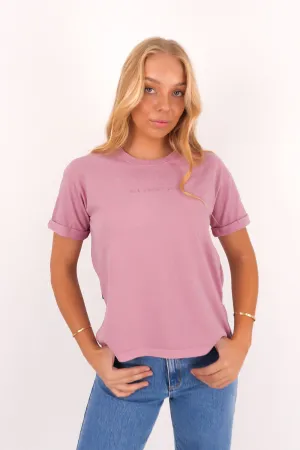 AAE Washed Tee Quartz Pink Light Breeze oversized but not shapeless