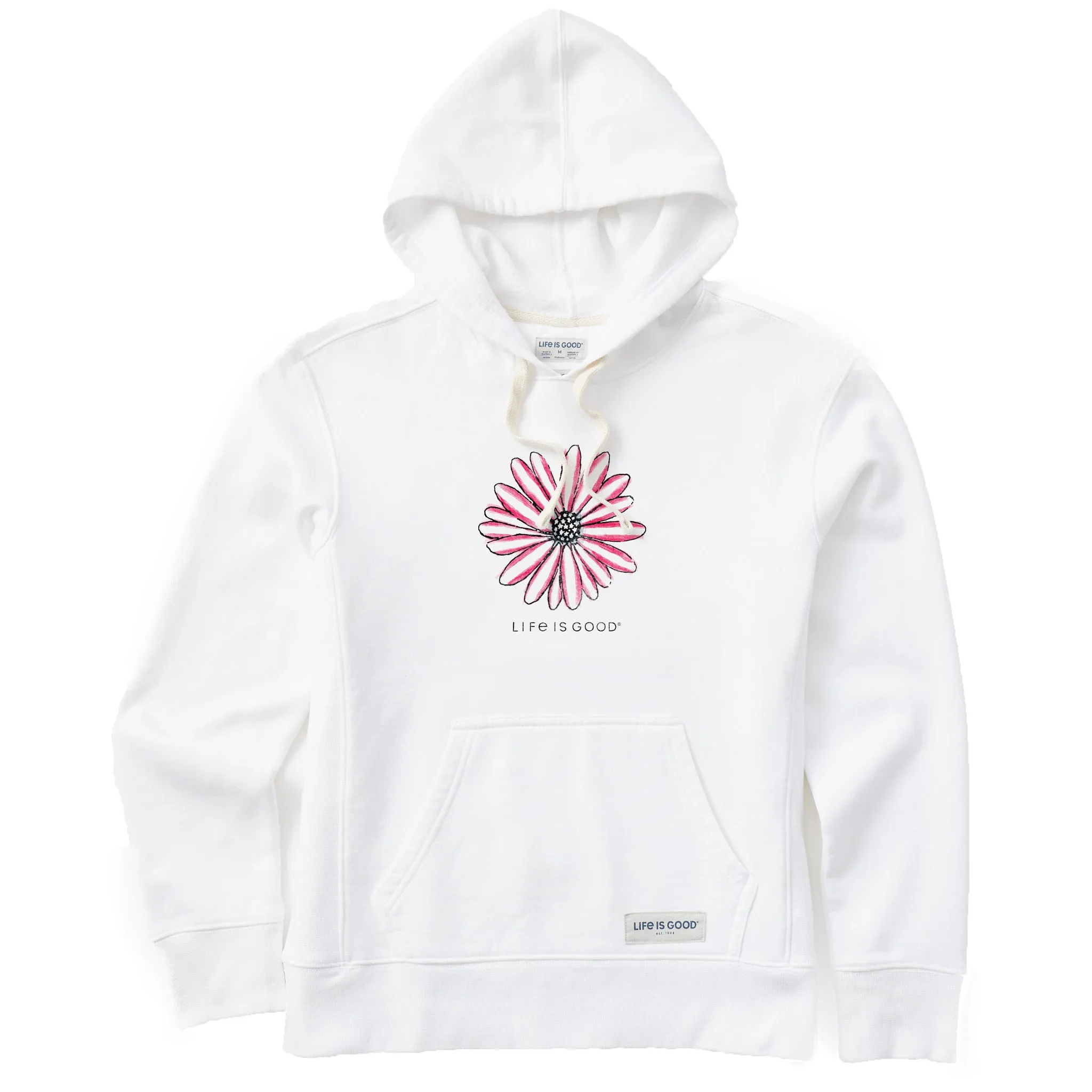 Women's Americana Hand Drawn Daisy Simply True Fleece Hoodie Go-To Layer