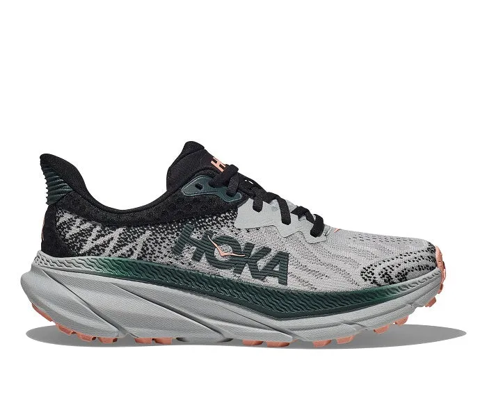 Womens Hoka Challenger ATR 7 Wide in Harbor Mist/Spruce Hyper Durable Outsole Compound Heavy - duty
