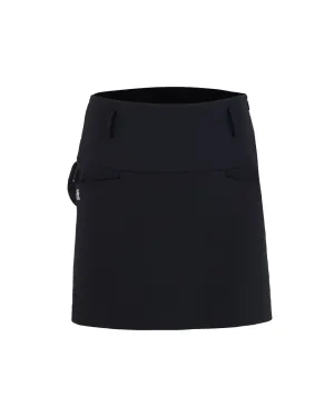 High waist ball pocket H-line skirt - Black Slip Resistant Waist