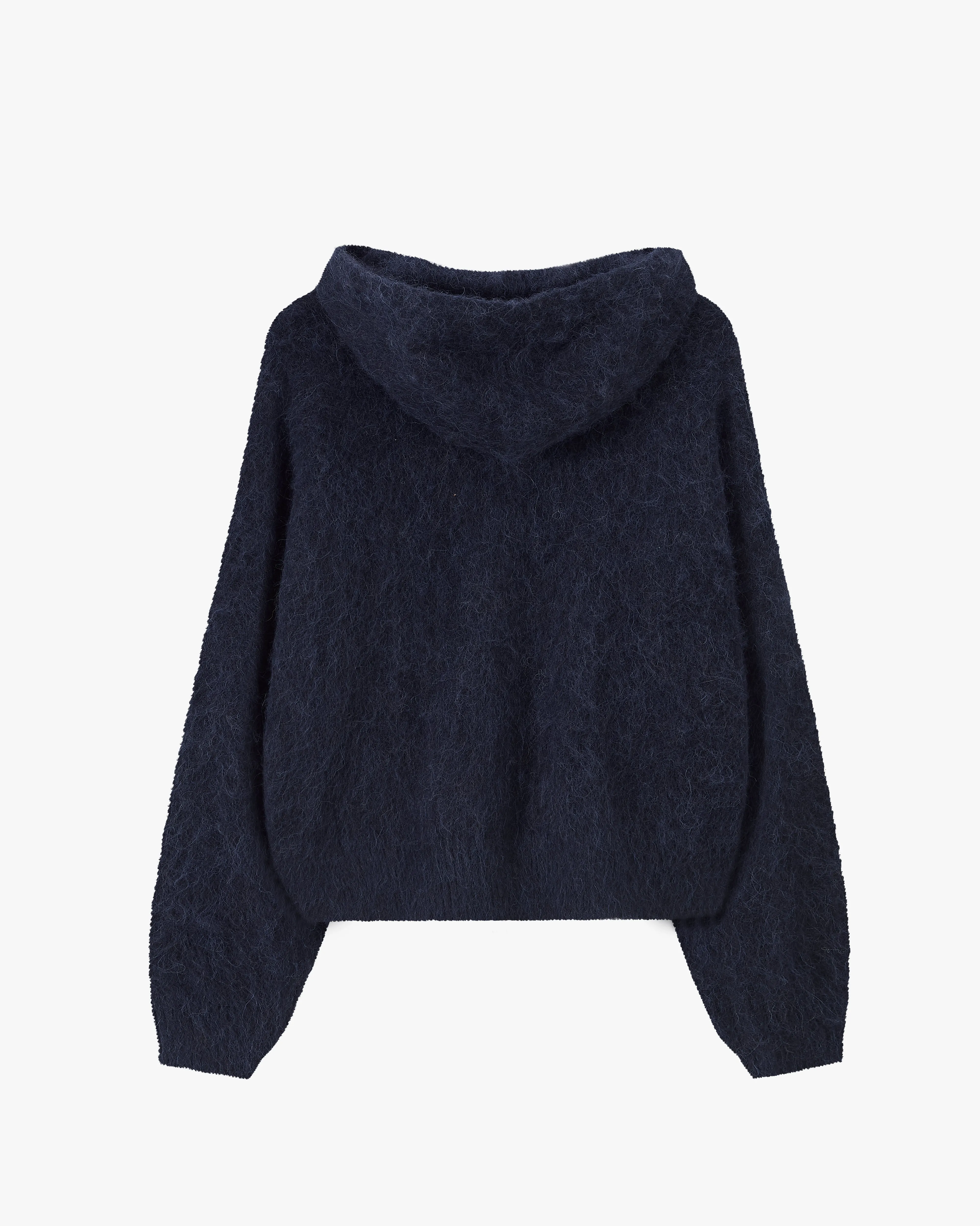 MachineWashable Structure Alpachino Zip-Up Knit Navy