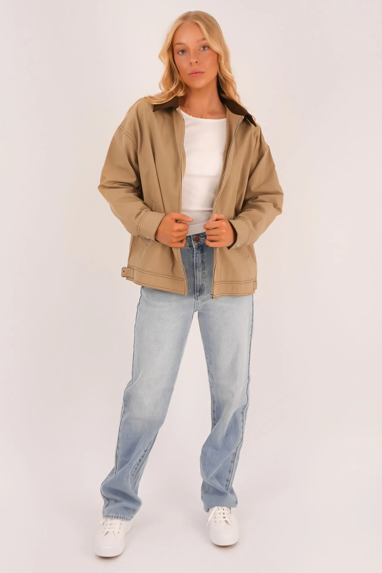 Reversible Layer Anti Pilling Surface Treatment Charles Jacket Natural