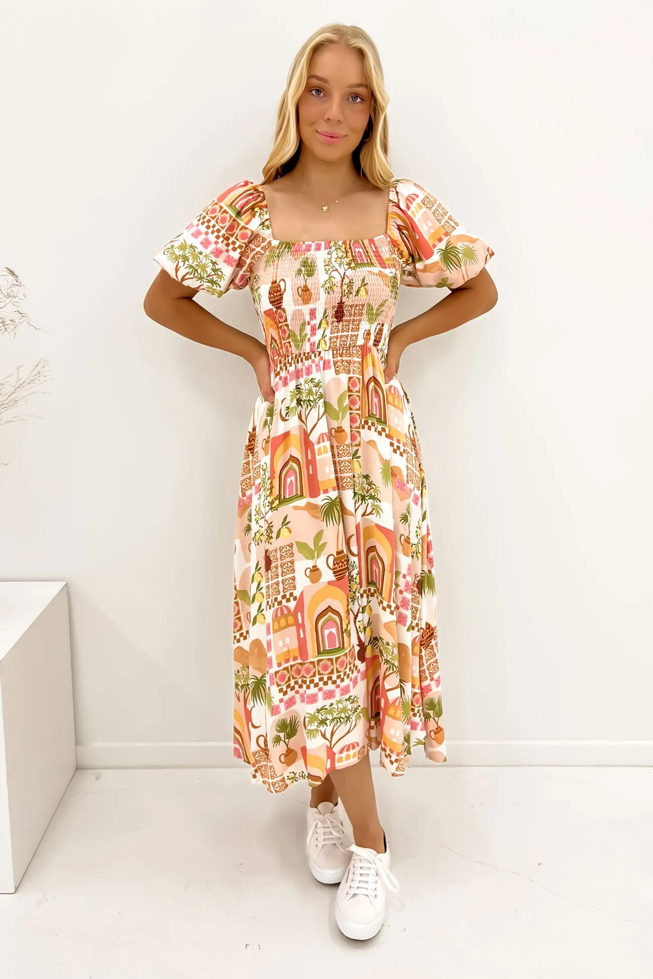 Monroe Midi Dress Morocco Workwear Mood Focused