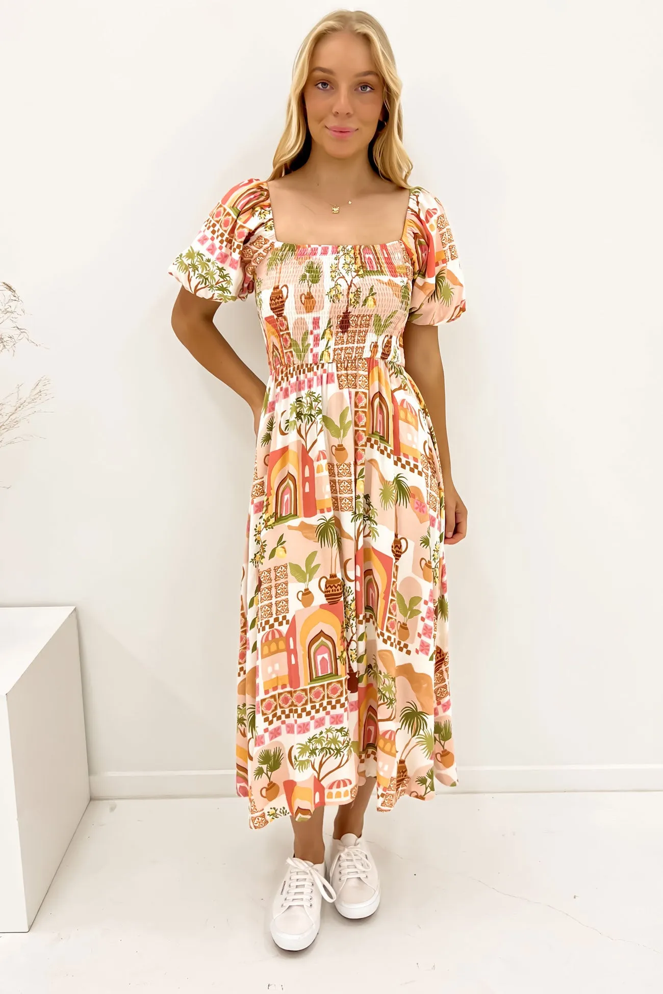 Flowy-Shape Monroe Midi Dress Morocco
