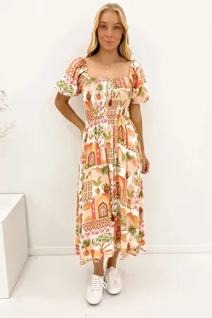 Flowy-Shape Monroe Midi Dress Morocco