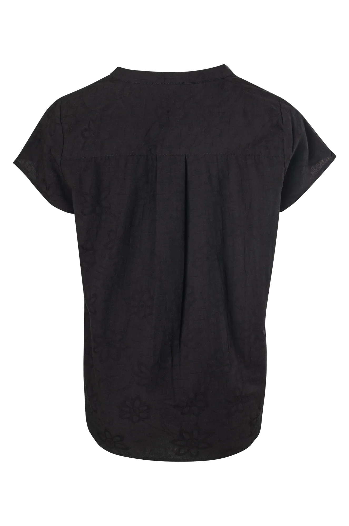 Luxury Touch 100% Cotton Top with nehru collar | Black | 6122A1