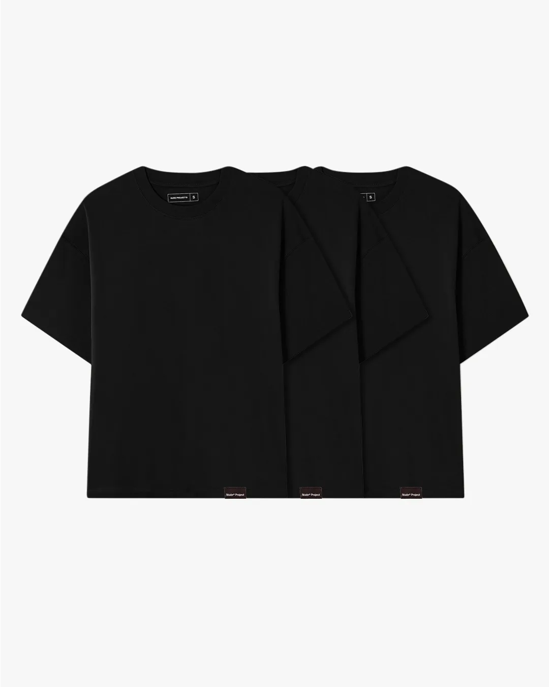 StaticFree Lining Korean Fresh Basic Tee Black 3xPack