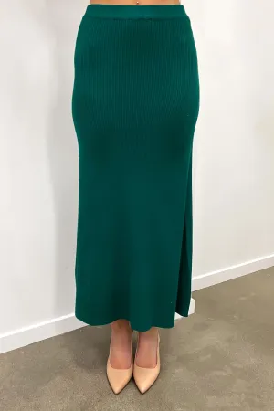 Karina Knit Skirt Emerald Simple Look light feel