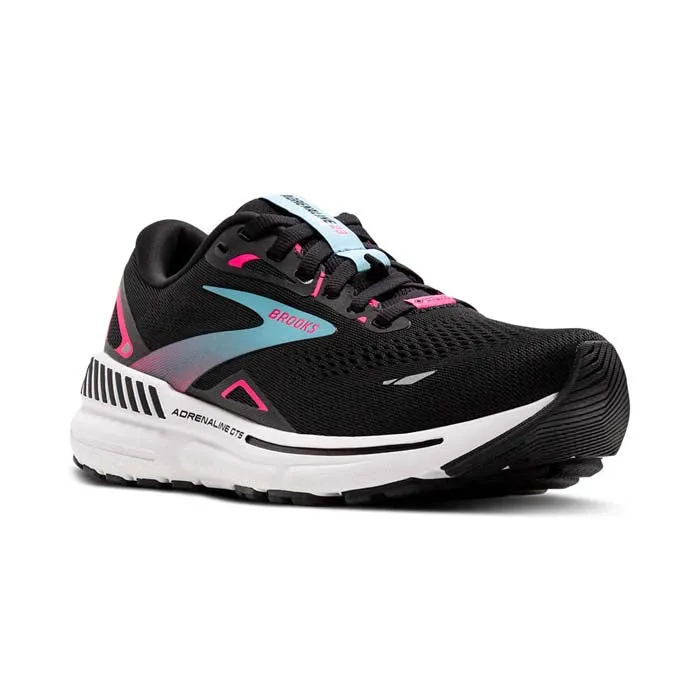 shoe insert kids' sports footwear Womens Brooks Running Adrenaline GTS 23 GTX in Black/Knockout Pink/Aqua