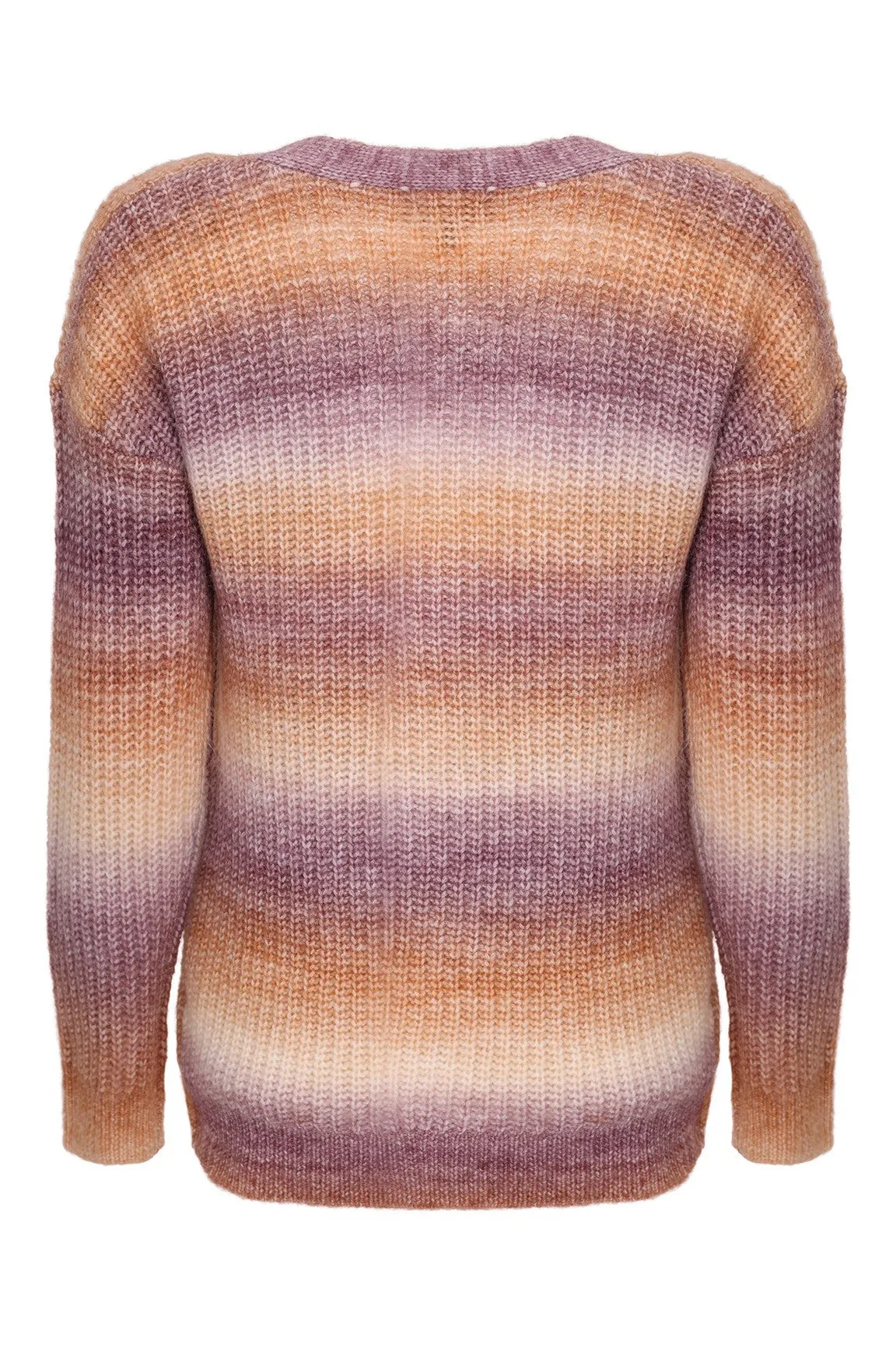 smooth zipper Multicolour Touch of Wool Cardigan | CARAMEL BERRY | 6971ZR