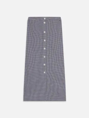 Universal Clasp Mechanism The Check Skirt -- Navy Multi