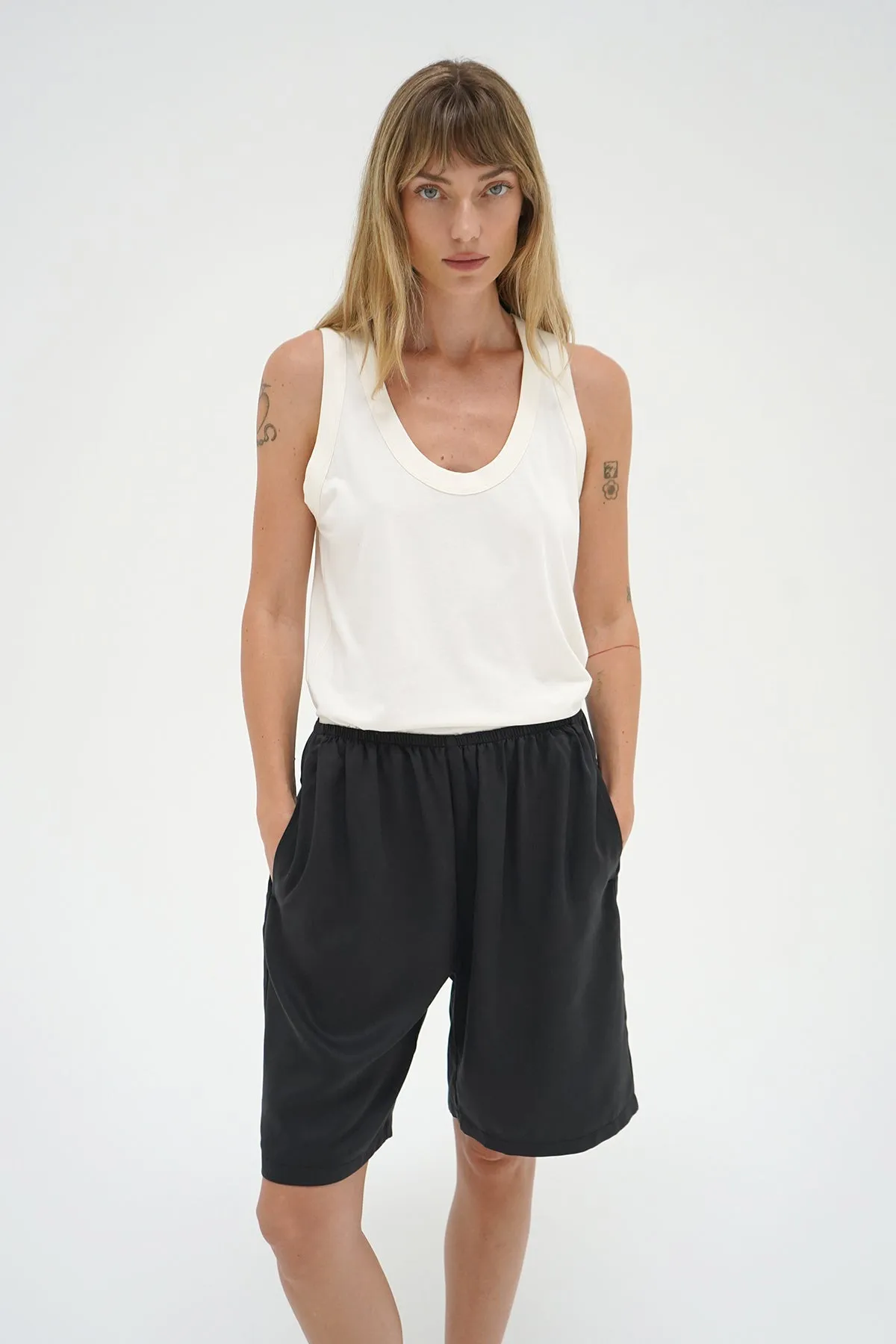 Campus Vibe UltraSoft Texture Relaxed U Tank - Jet Stream