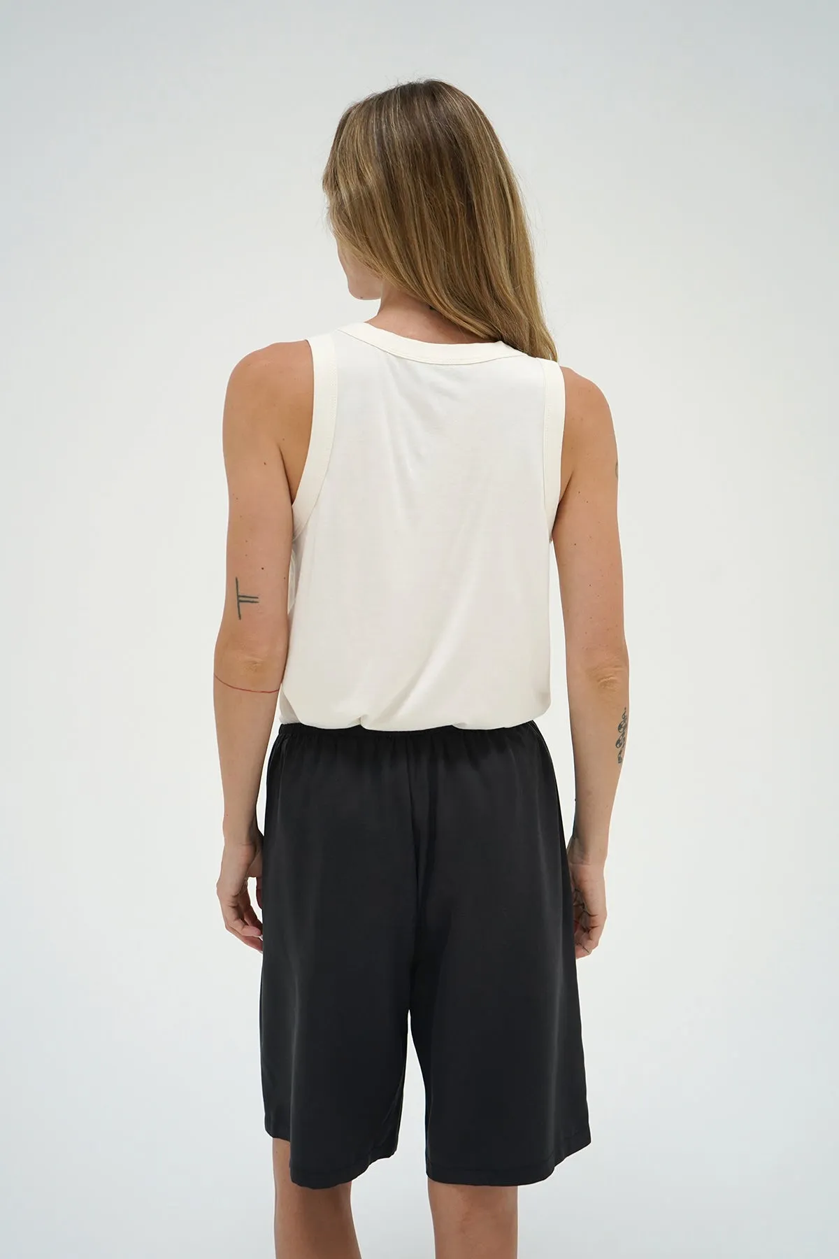 Athletic Hoodie Relaxed U Tank - Jet Stream